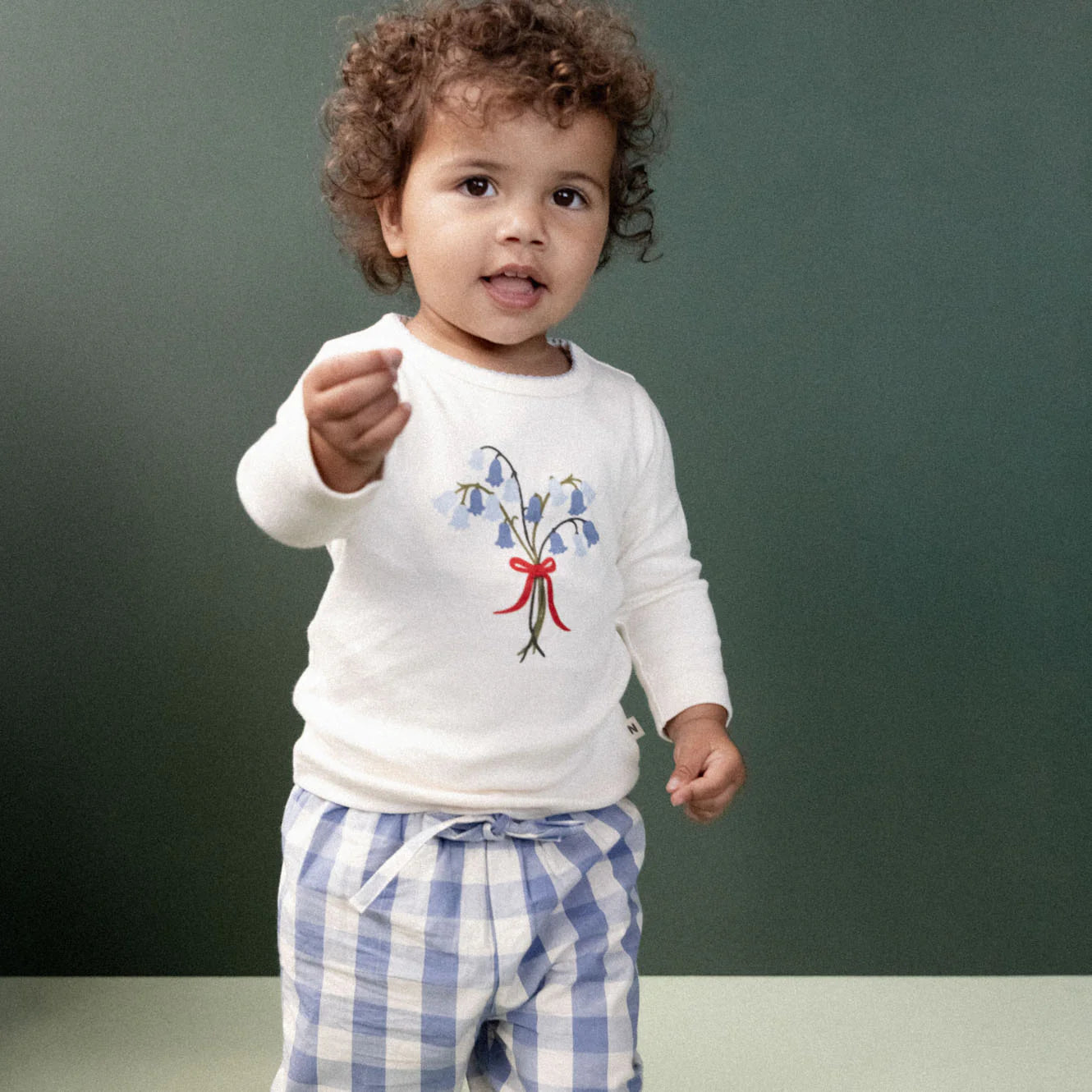 Nature Baby - Long Sleeve Cloud Tee - Bluebelle Natural Print