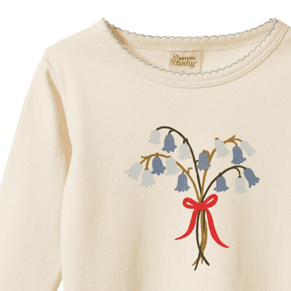 Nature Baby - Long Sleeve Cloud Tee - Bluebelle Natural Print