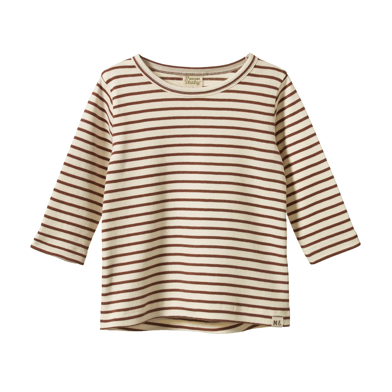 Nature Baby - Long Sleeve River Tee - Pinecone Sailor Stripe