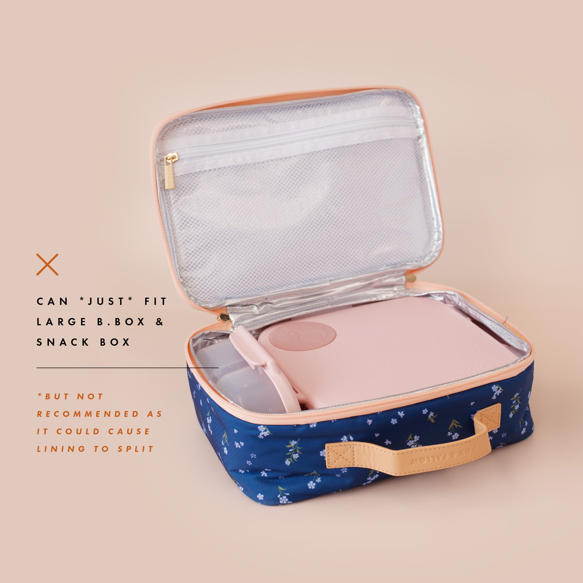 Fox & Fallow- Sage Check Large Lunch Bag