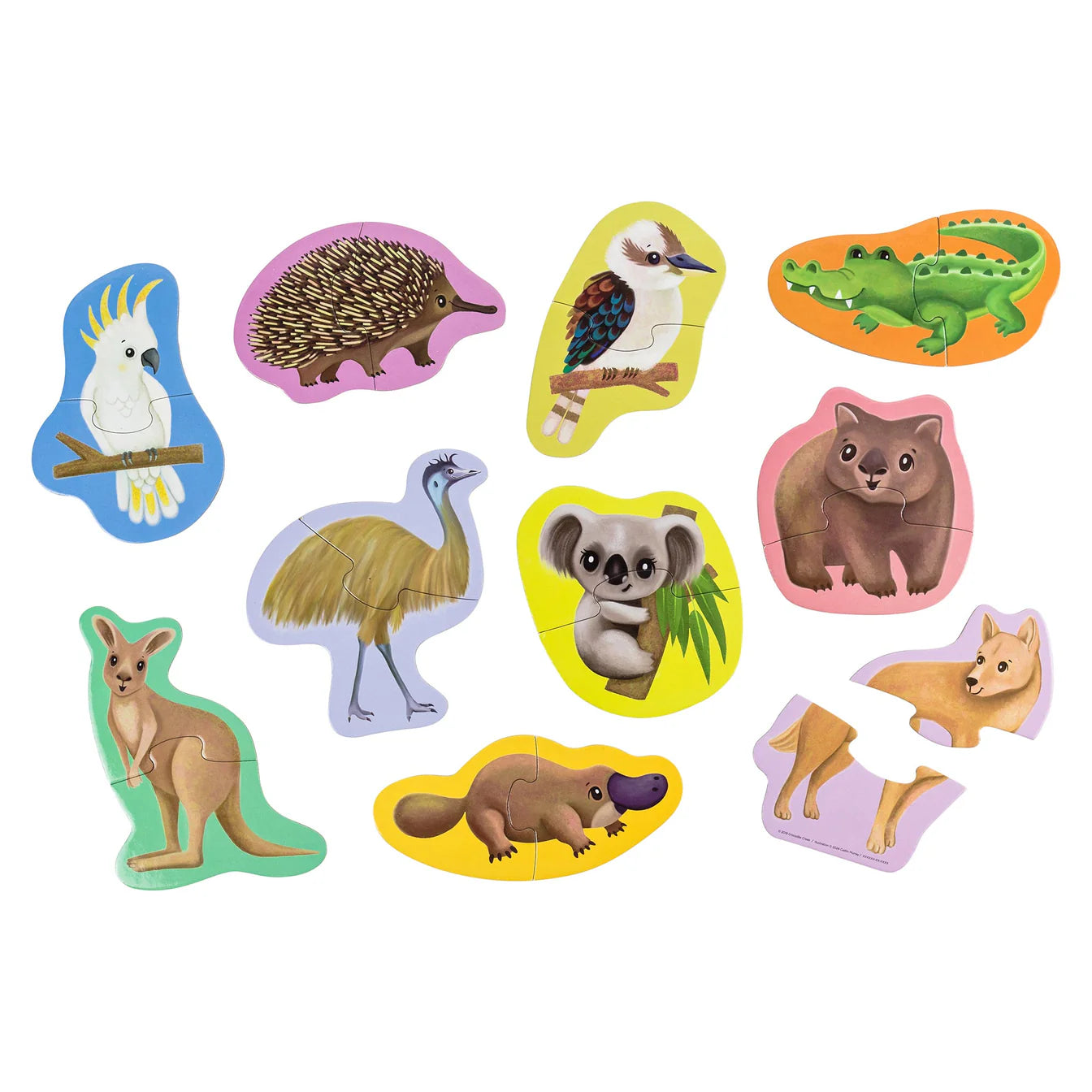 Crocodile Creek - Let's Begin Puzzle 2pc - Aussie Animals