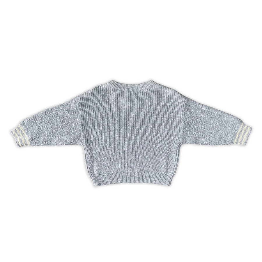 Grown -  Organic Essential Textured Knit Pull Over - Haze
