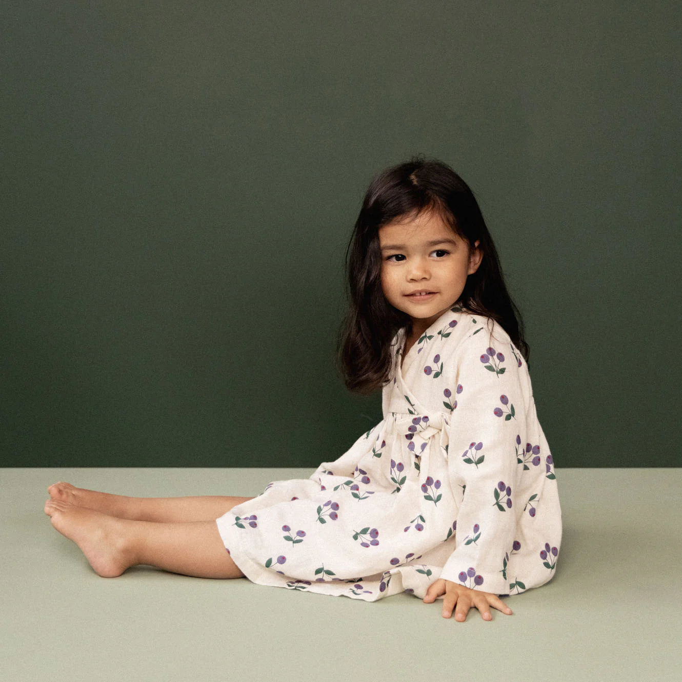 Nature Baby - Mabel Dress - Winter Berry Natural Print