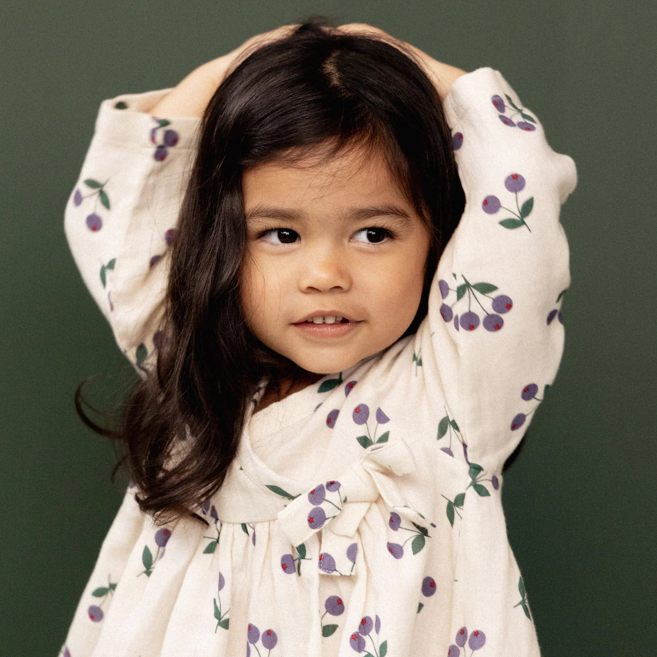 Nature Baby - Mabel Dress - Winter Berry Natural Print