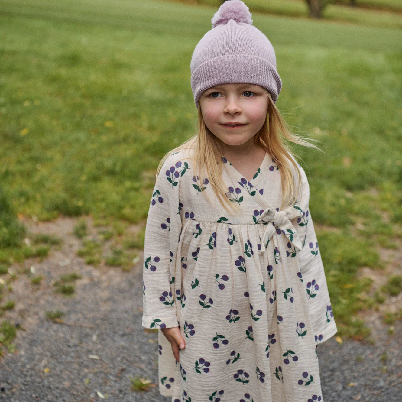 Nature Baby - Mabel Dress - Winter Berry Natural Print