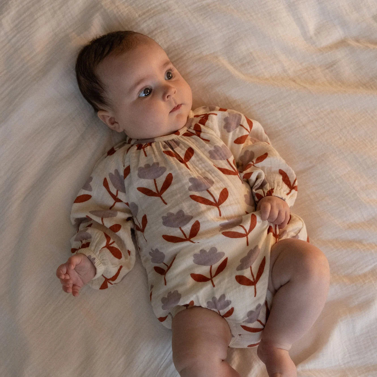 Nature baby - Meadow Bodysuit Muslin - Fleurette Print