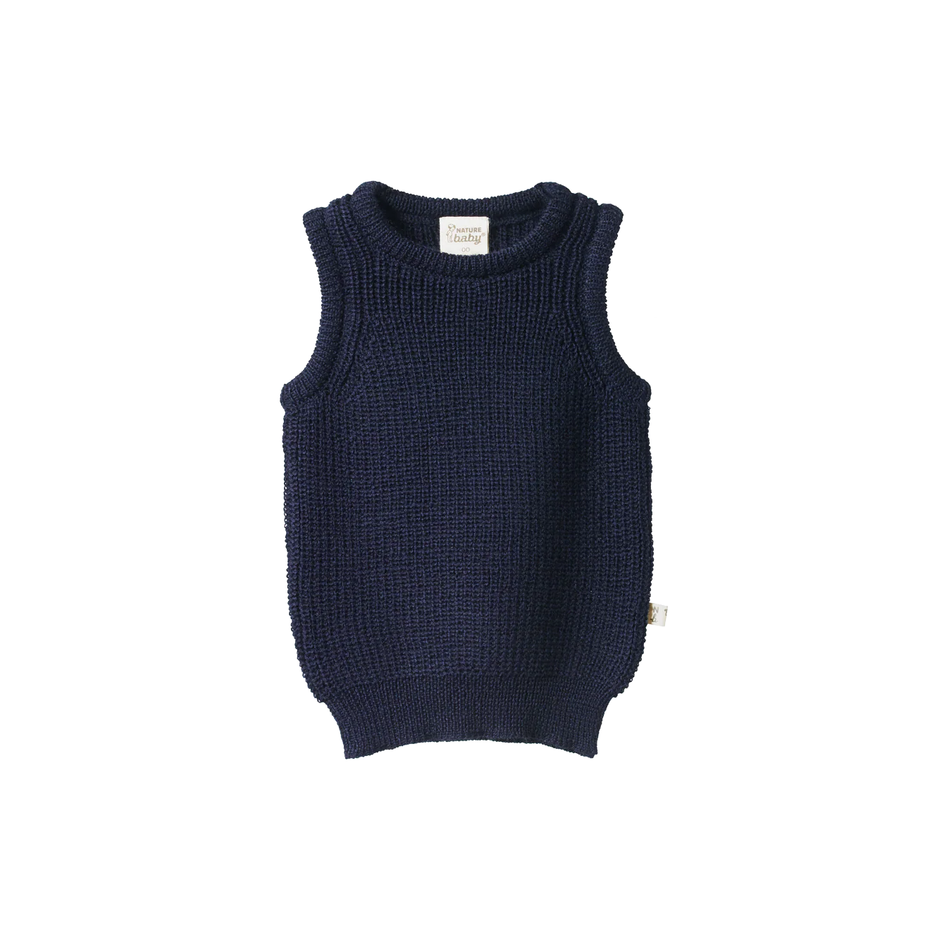 Nature Baby - Chunky Knit Merino Vest - Navy