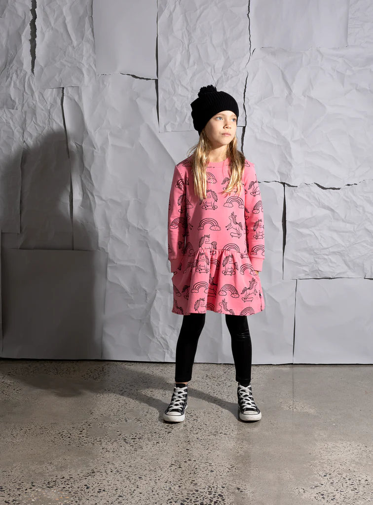 Minti - Skating Unicorns Dress - Candy