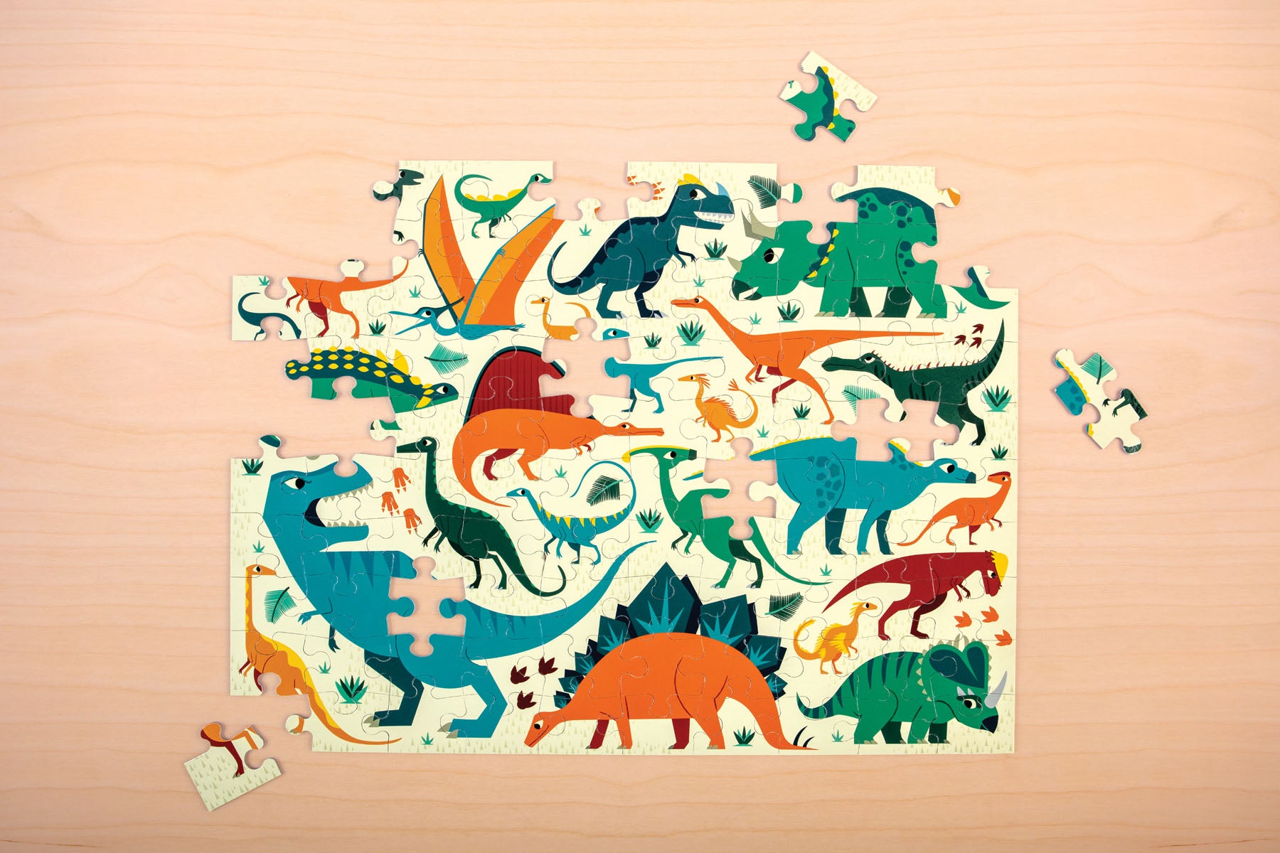Mudpuppy - Double Sided Puzzle - Dinosaur Dig
