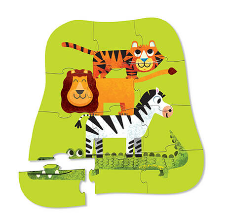 Crocodile Creek - 12 Pc Mini Puzzle - Jungle Friends