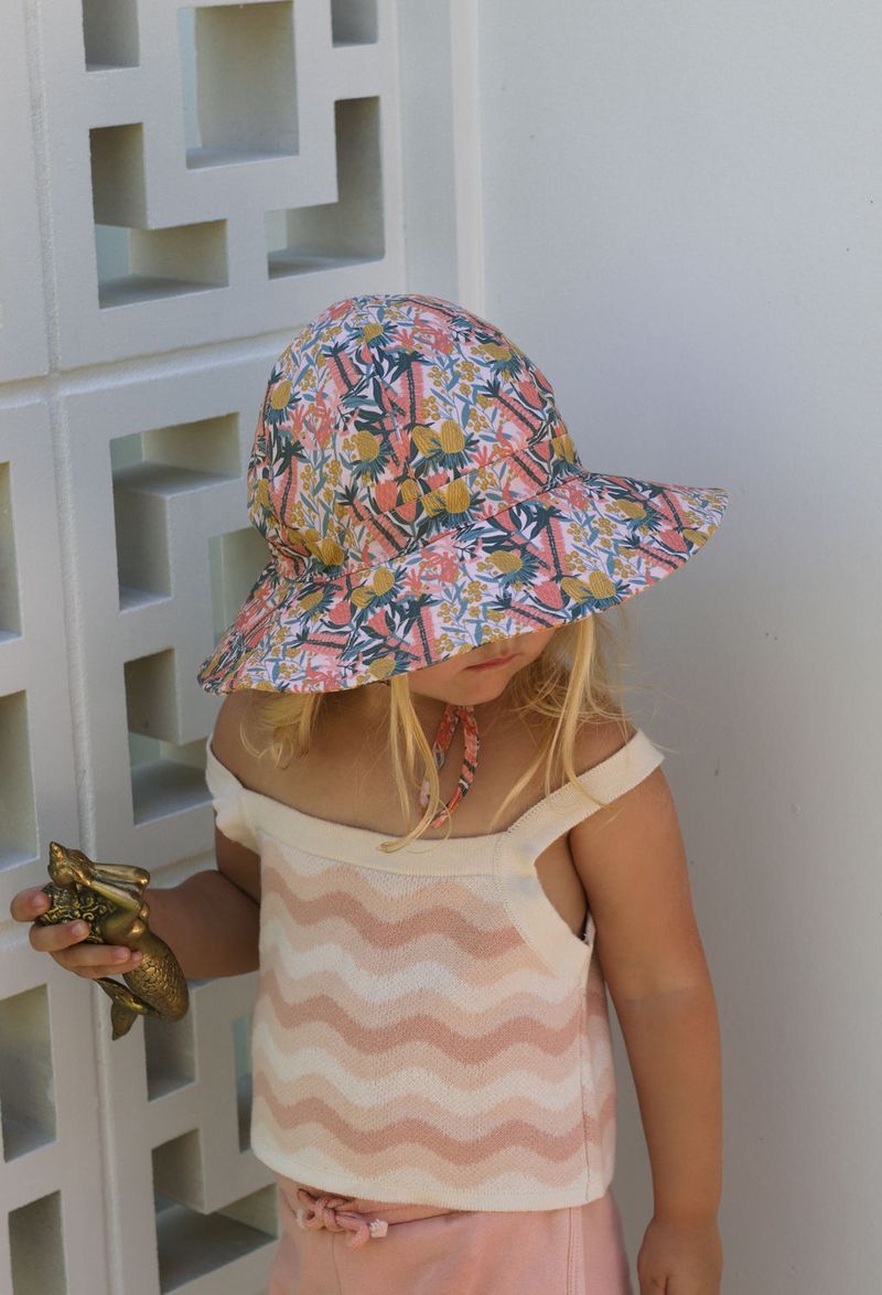 Acorn Kids - Native Blooms Wide Brim Sunhat