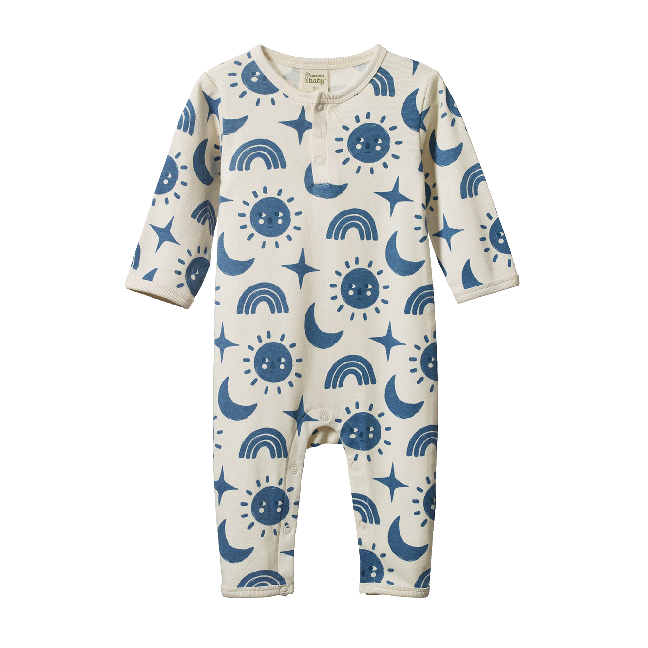 Nature Baby - Henley Sleep Suit - Twilight Print