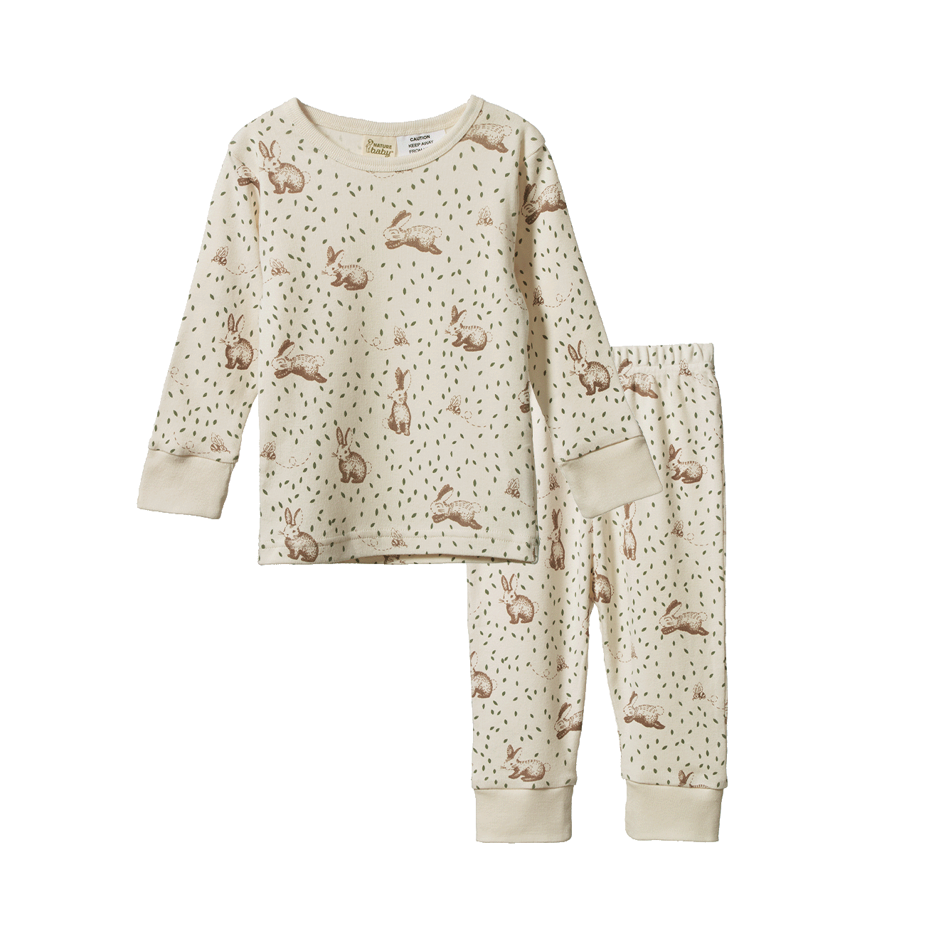 Nature Baby - Long Sleeve Pyjama Set - Rabbitty Print