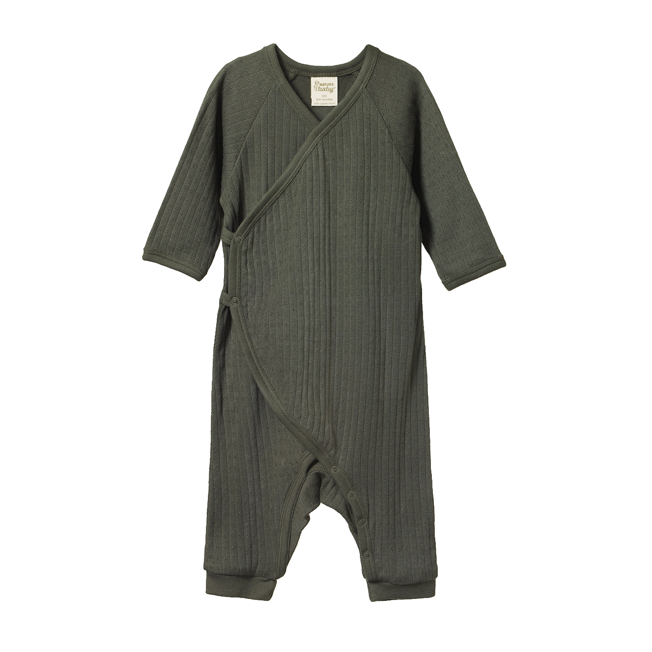Nature Baby - Pointelle Kimono Stretch & Grow - Thyme