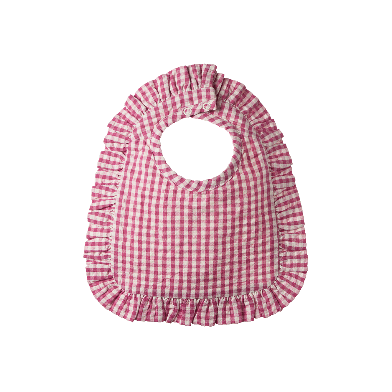 Nature Baby-  Hetty Ruffle Bib - Jam Check