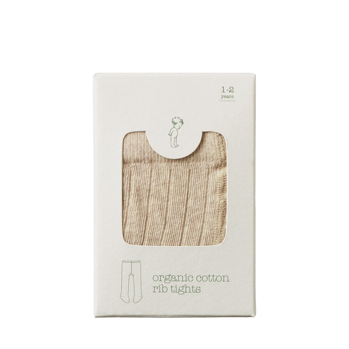 Nature Baby - Organic Cotton Tights - Oatmeal Marl