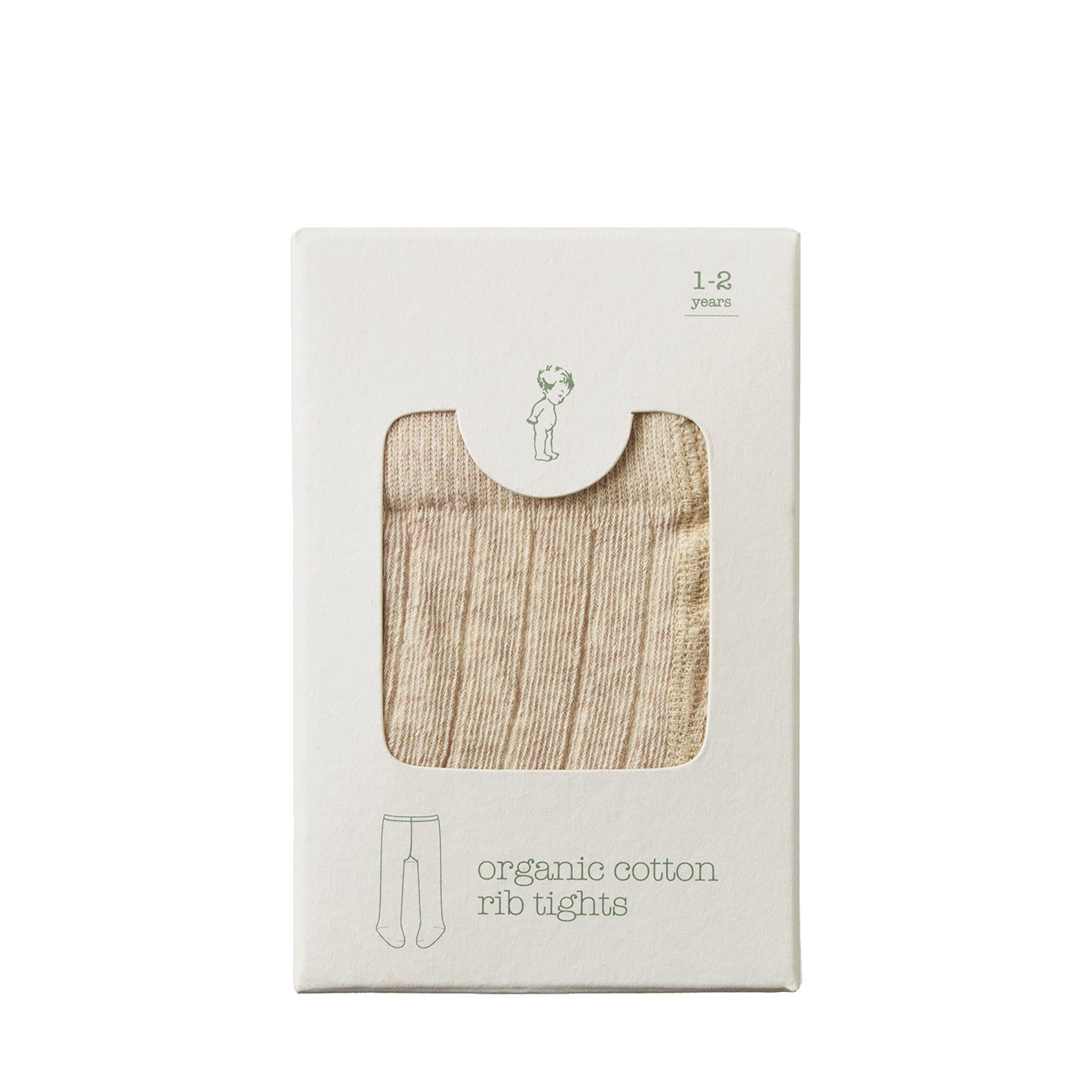 Nature Baby - Organic Cotton Tights - Oatmeal Marl