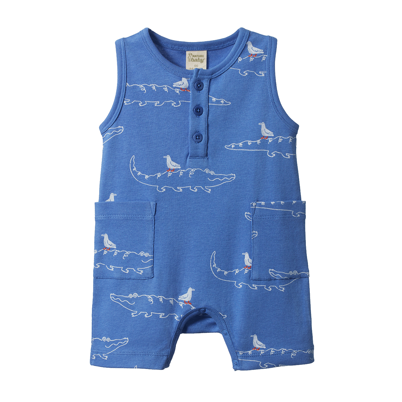 Nature Baby - Camper Suit - Curious Crocodiles Reef Print