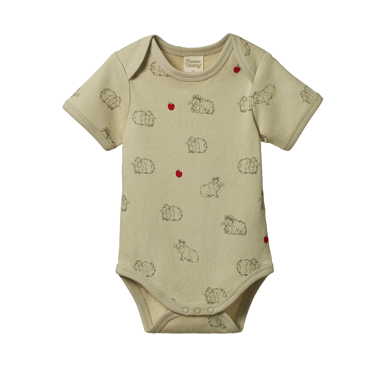 Nature Baby - Short Sleeve Bodysuit - Guinea Pig Gala Print