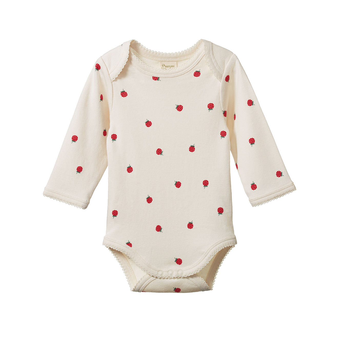 Nature Baby - Long Sleeve Bodysuit - Raspberry Print