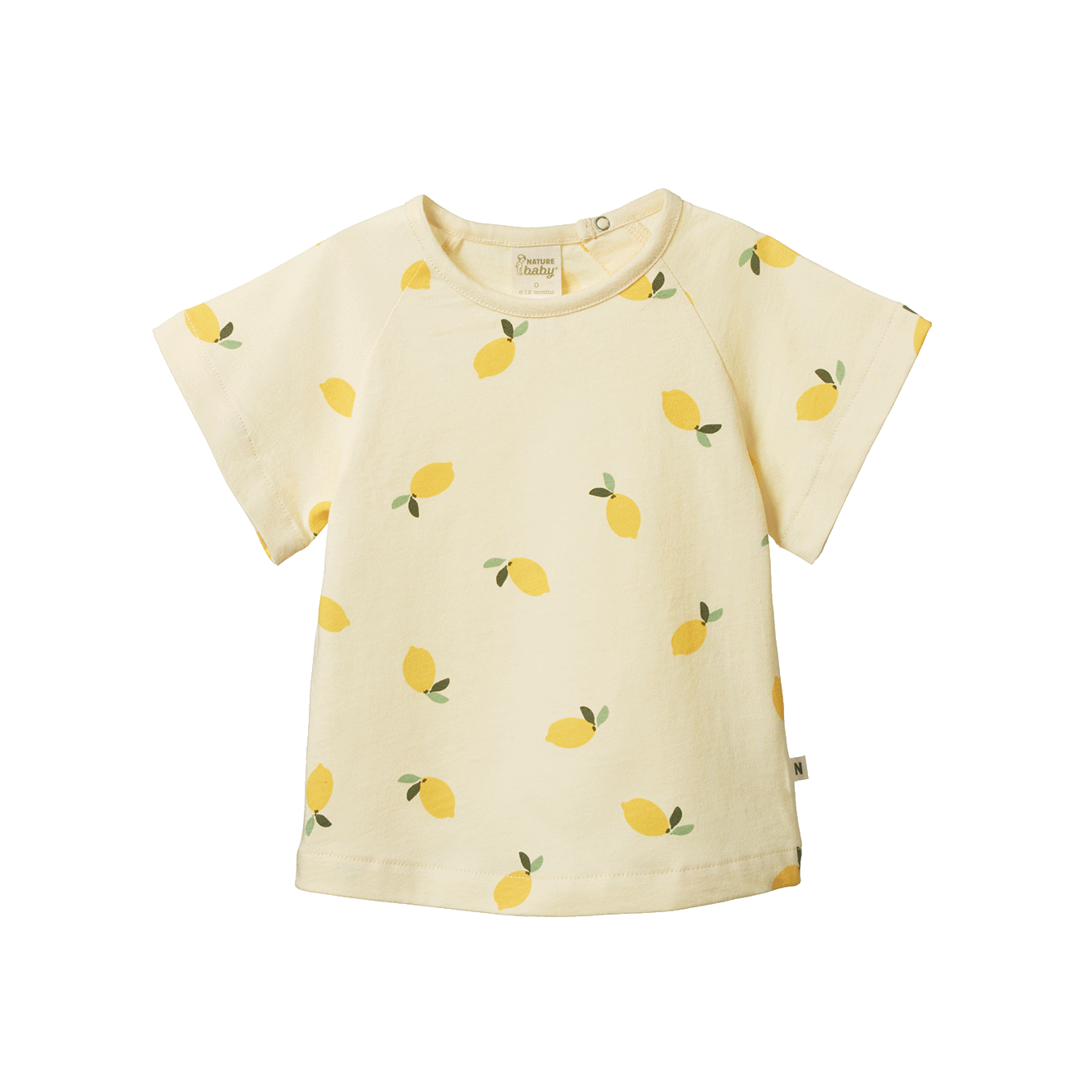 Nature Baby - Juniper Tee - Lemon Cream Print