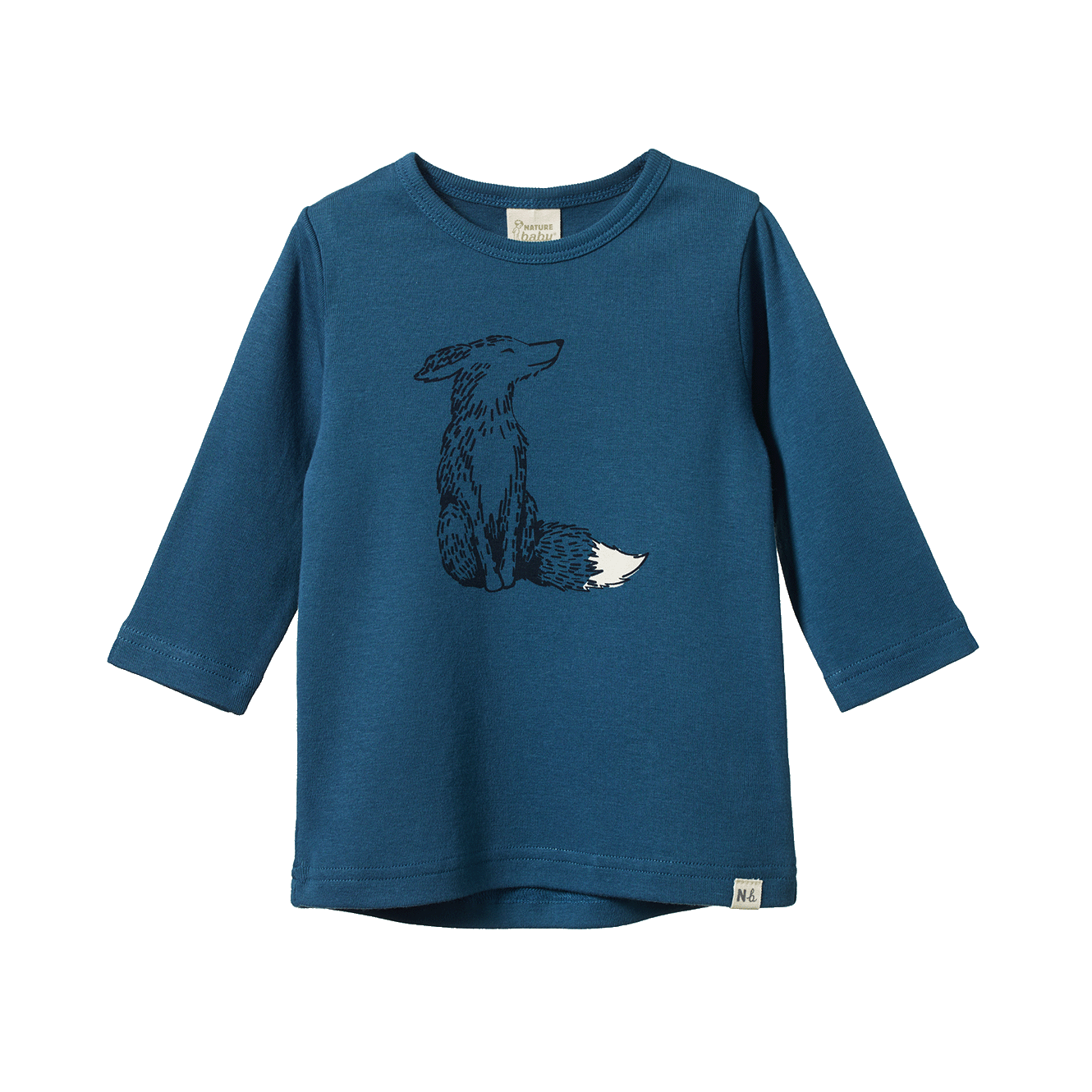 Nature Baby - Long Sleeve River Tee - Foxy Teal Print