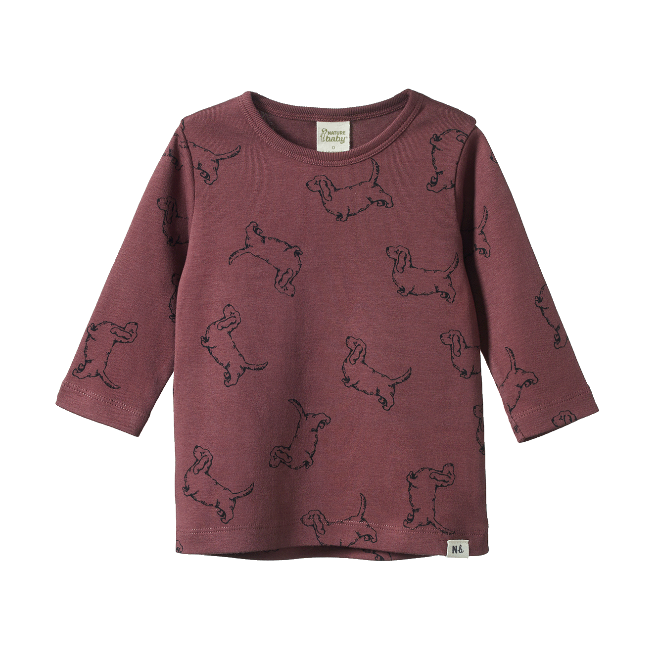 Nature Baby - Happy Hounds Long Sleeve River Tee - Marron