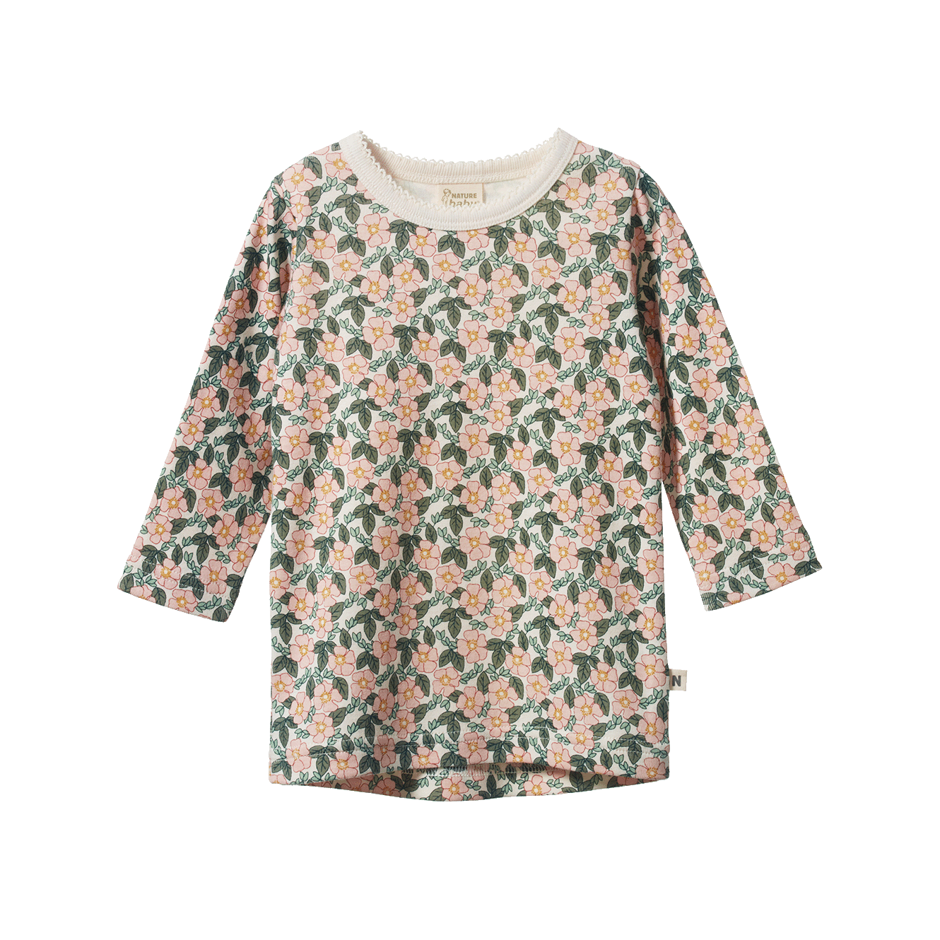 Nature Baby - Long Sleeve Cloud Tee - Garland Print