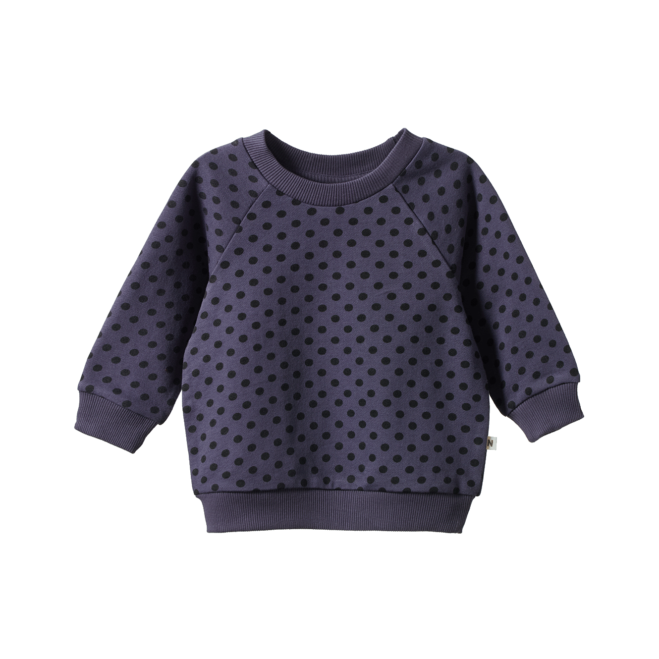 Nature Baby - Emerson Sweater - Violet Polka Dot Print