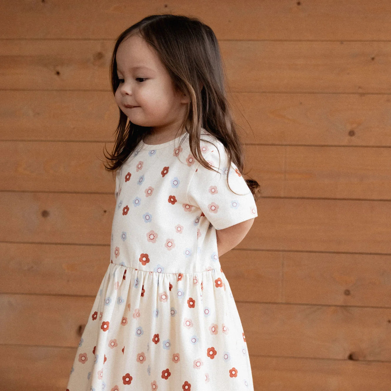 Nature Baby - Saturday Dress - Petie Flora Stamp Print