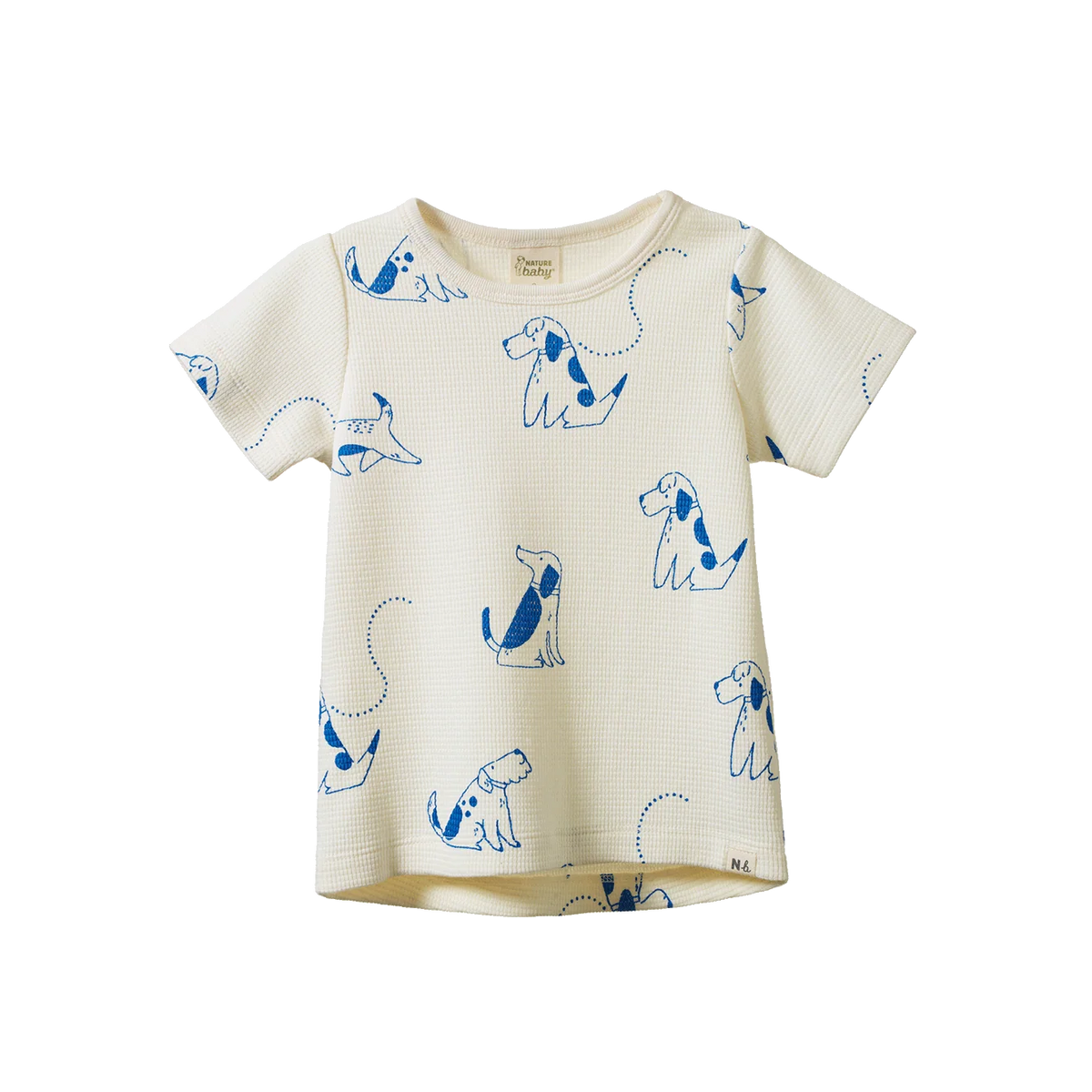 Nature Baby - River Tee Waffle - Dog Walk Print
