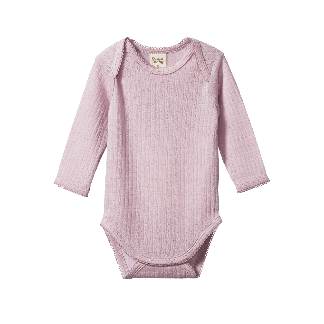 Nature Baby - Merino Pointelle Bodysuit - Lilac