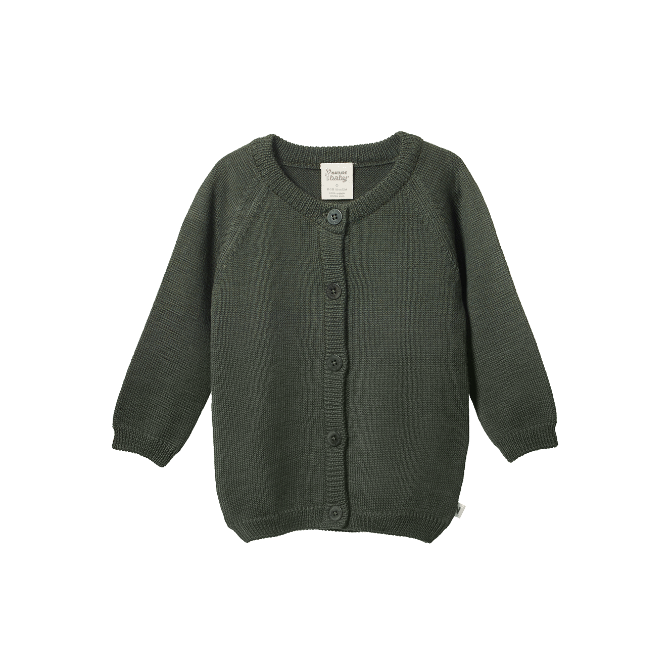 Nature Baby - Merino Knit Cardigan - Thyme