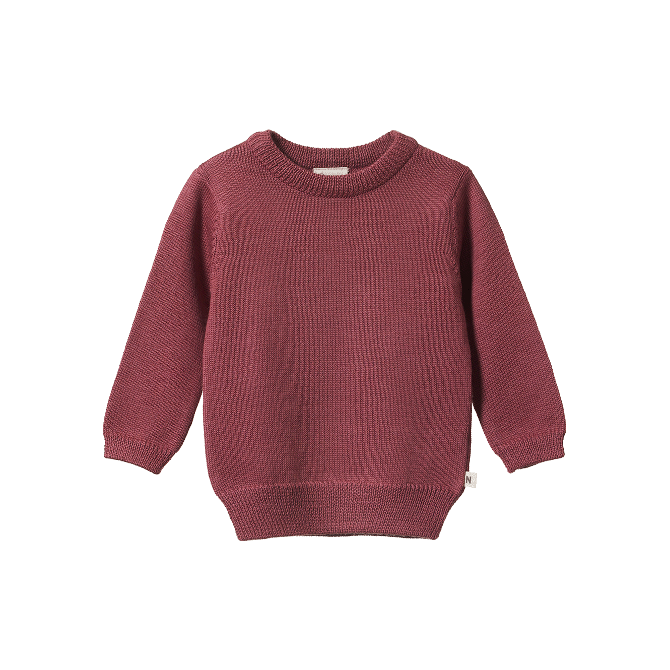 Nature Baby -Merino Knit Pullover - Rhubarb