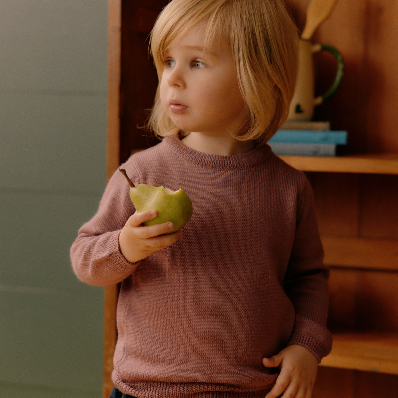 Nature Baby -Merino Knit Pullover - Rhubarb