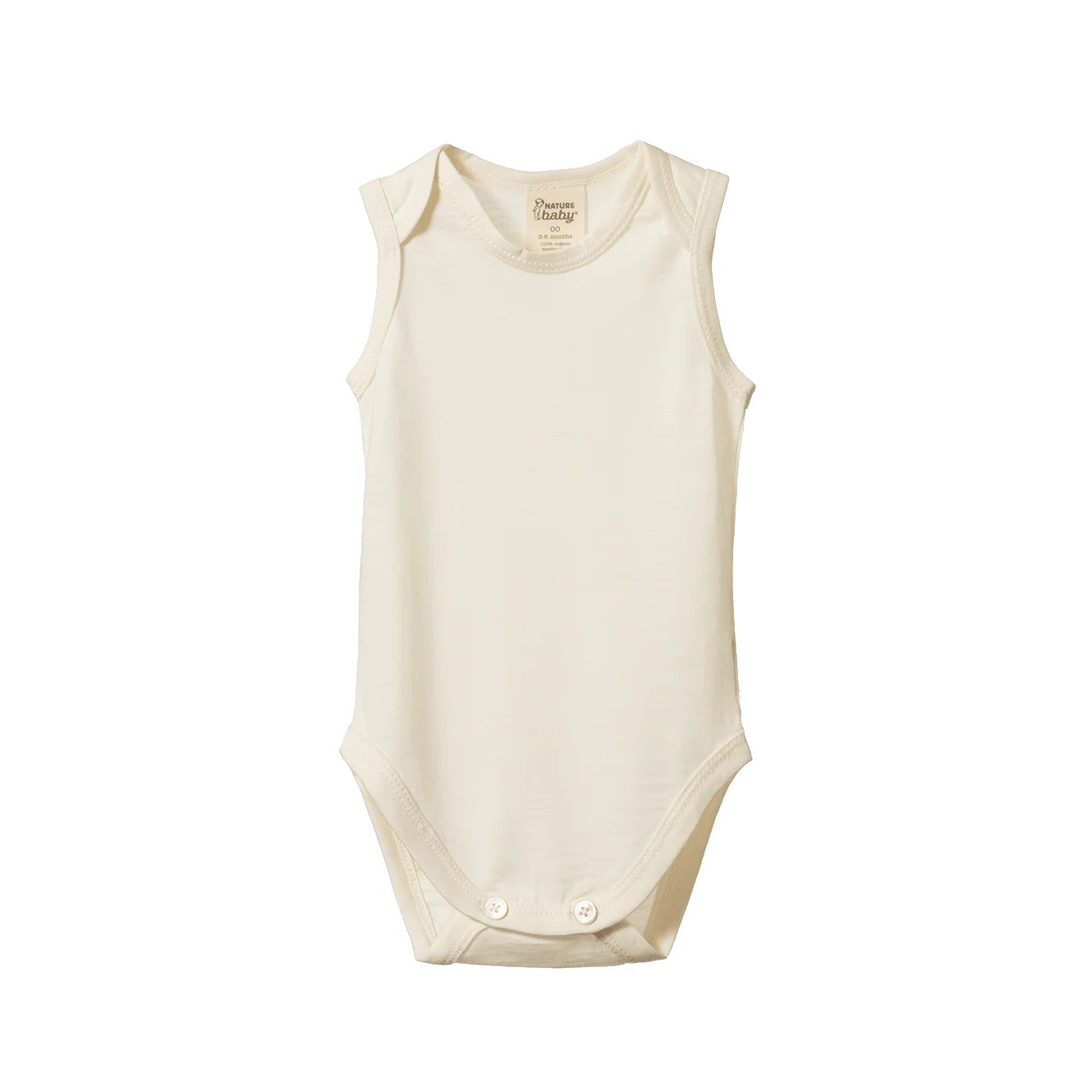 Nature Baby - Merino Singlet Bodysuit - Natural