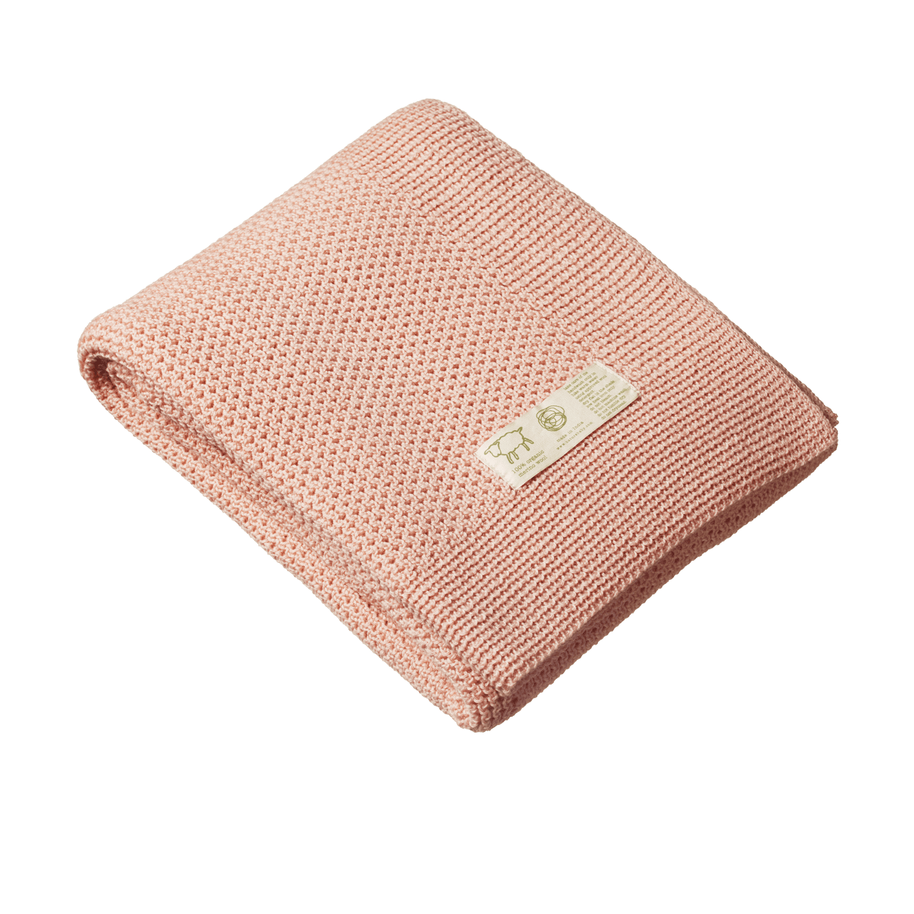 Nature Baby - Merino Knit Blanket - Rose Dust - Bassinet