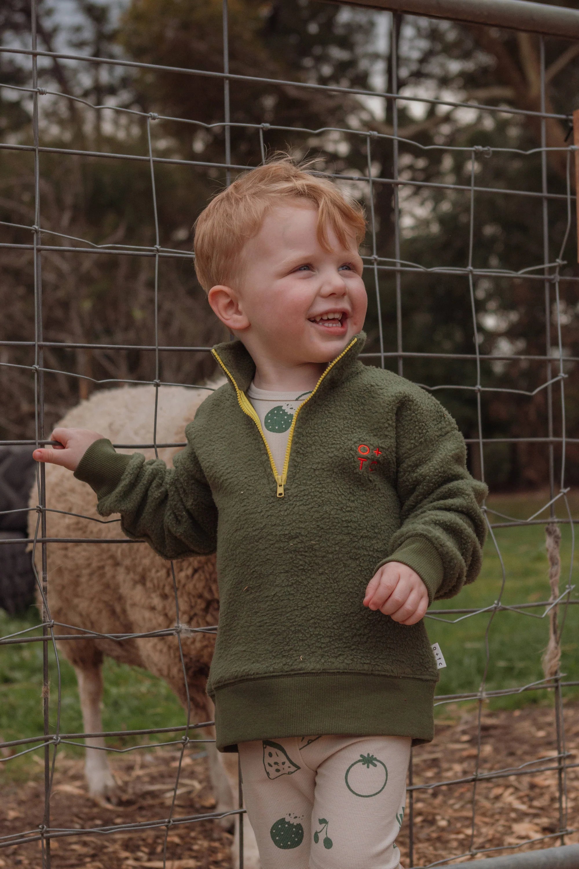 Olive + The Captain - Olive Zip Pullover