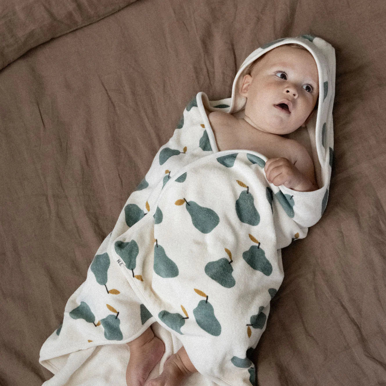 Nature Baby - Hooded Towel - Pear Print