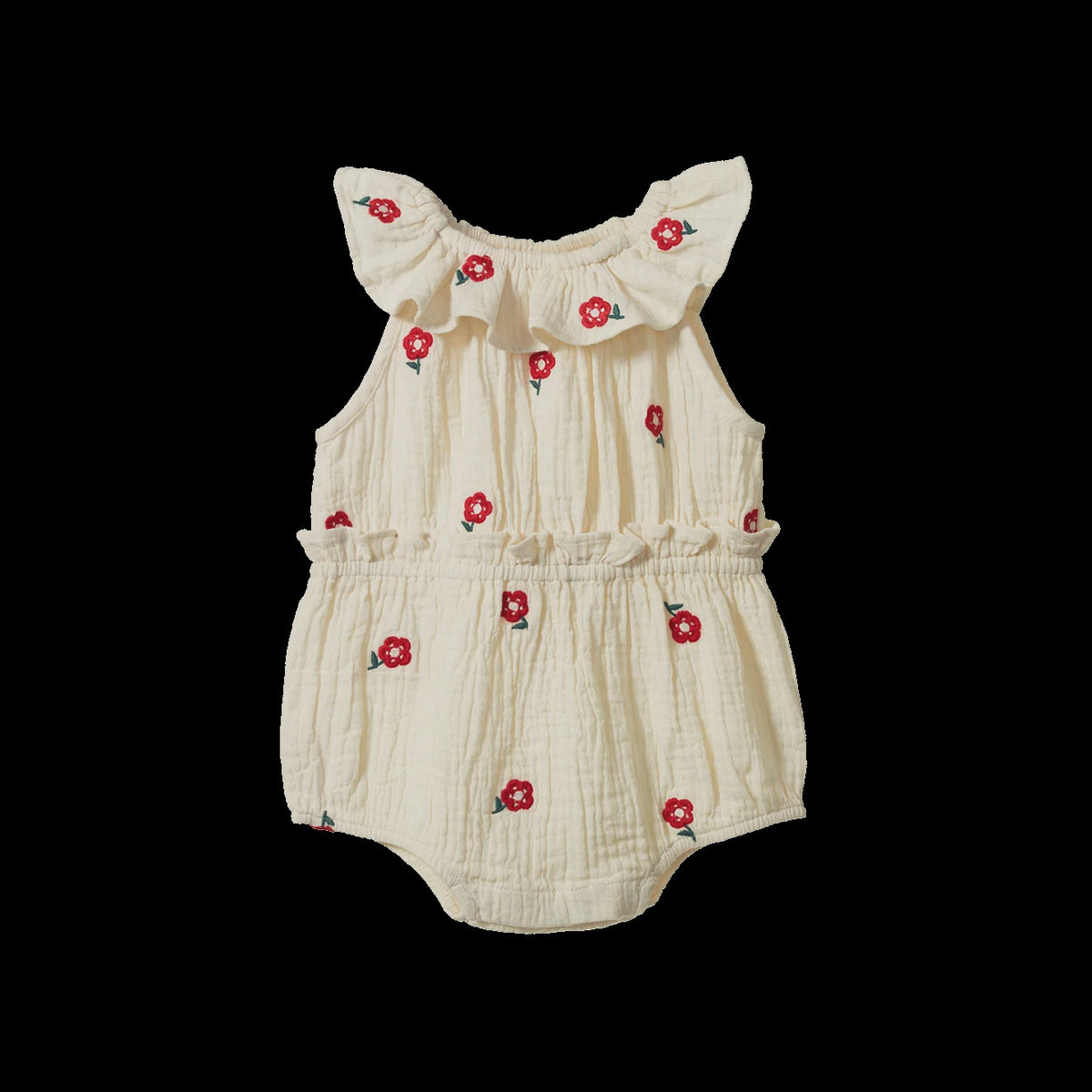 Nature Baby - Plum Suit Muslin - Red Flora