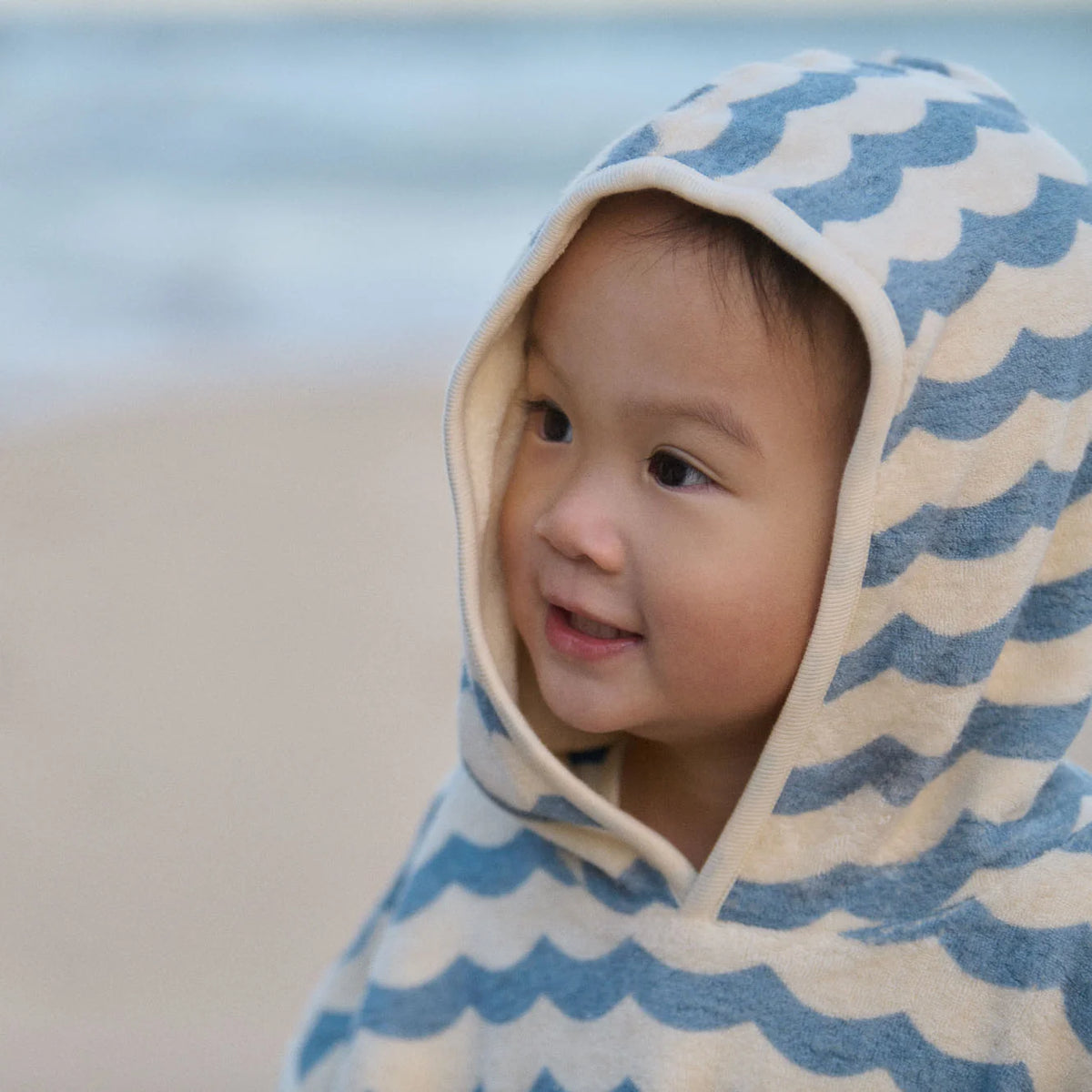Nature Baby - Poncho Towel - Waves Print