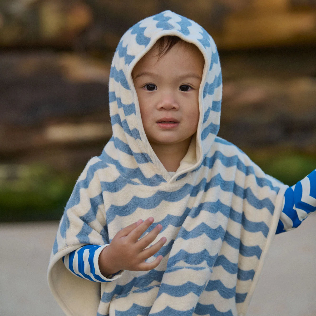 Nature Baby - Poncho Towel - Waves Print