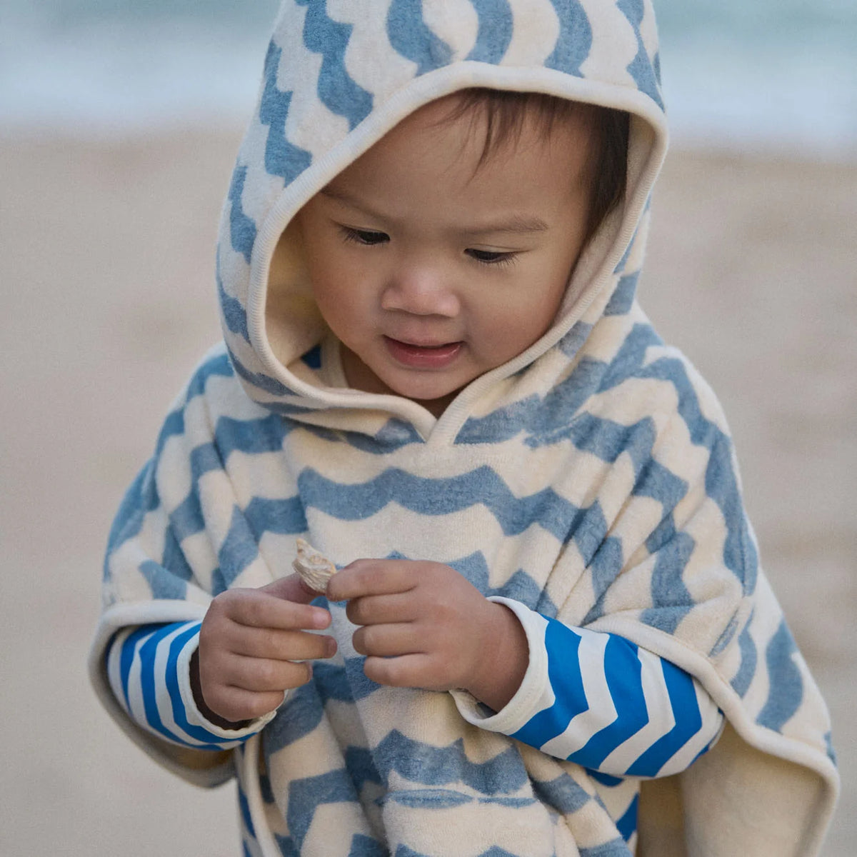 Nature Baby - Poncho Towel - Waves Print