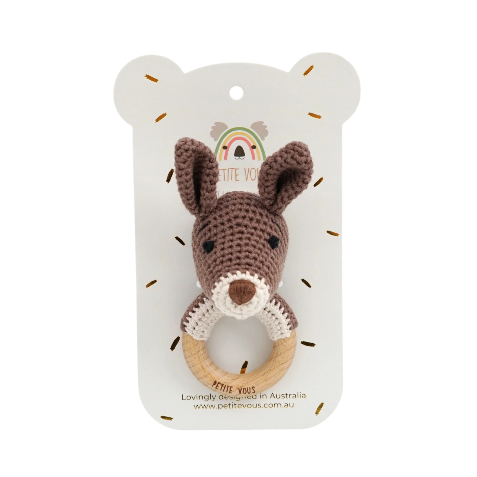 Petite Vous - Ring Rattle - Kangaroo