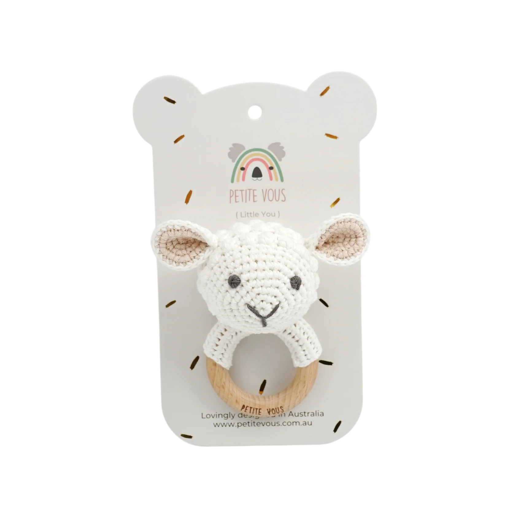 Petite Vous - Ring Rattle - Lamb Ring