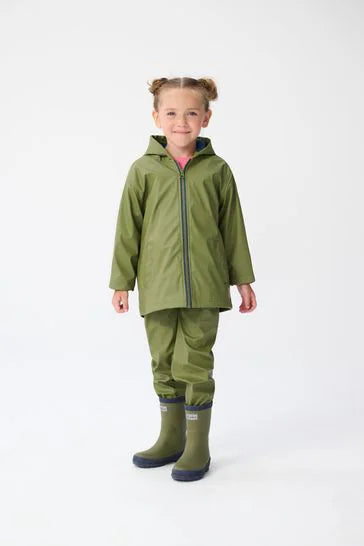 Hatley - Forest Green Zip Up Splash Jacket