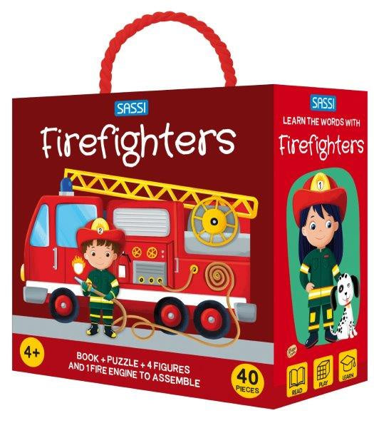 Sassi - 3D Puzzle & Book Set  - Firefighters