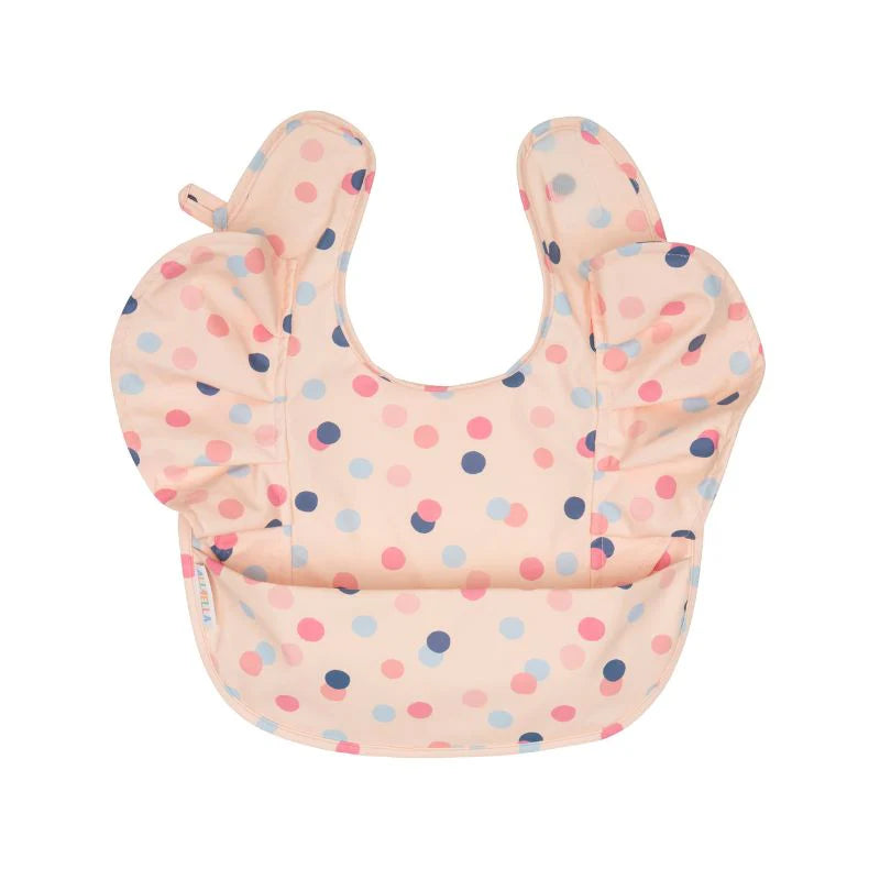 All 4 Ella - Recycled Frill pouch Bib - Confetti