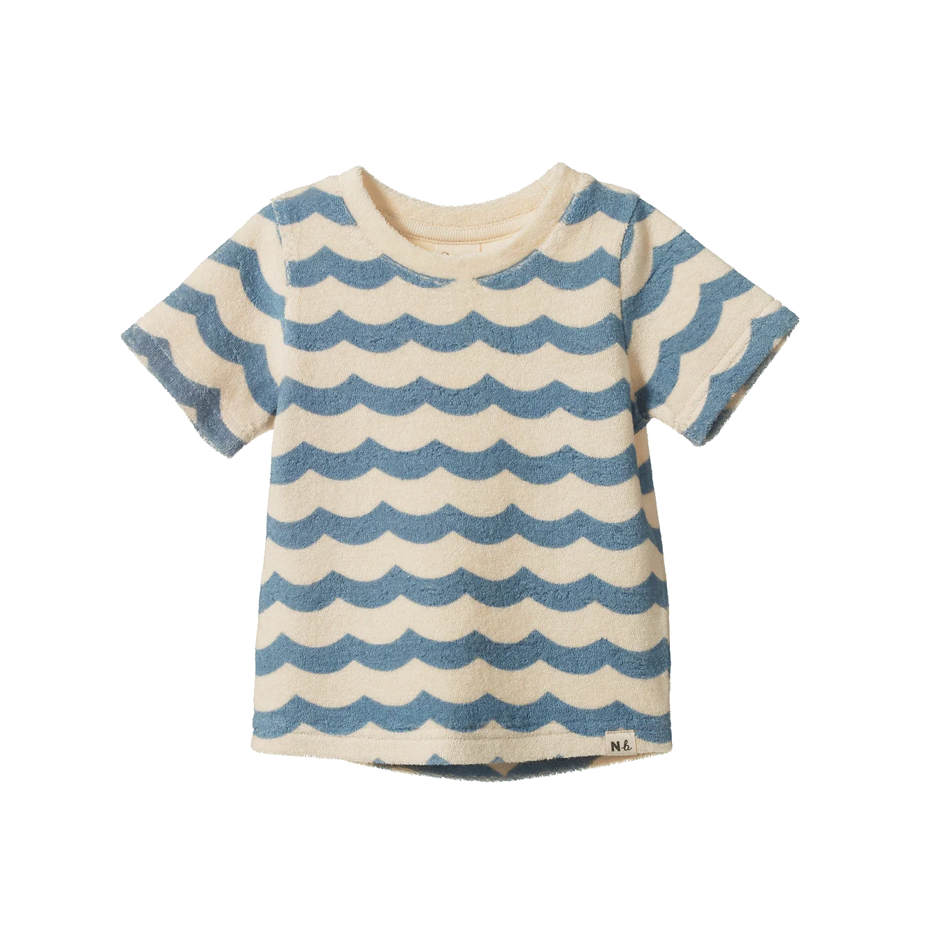 Nature Baby - River Tee Terry - Waves Print