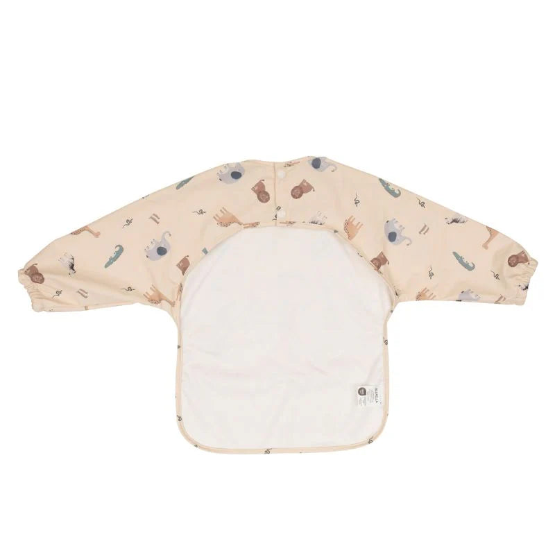 All 4 Ella - Recycled Long Sleeve Bib - Wild Animals